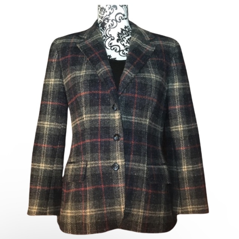 Vintage Ah! Austin Hill Plaid Wool Jacket Sz 8